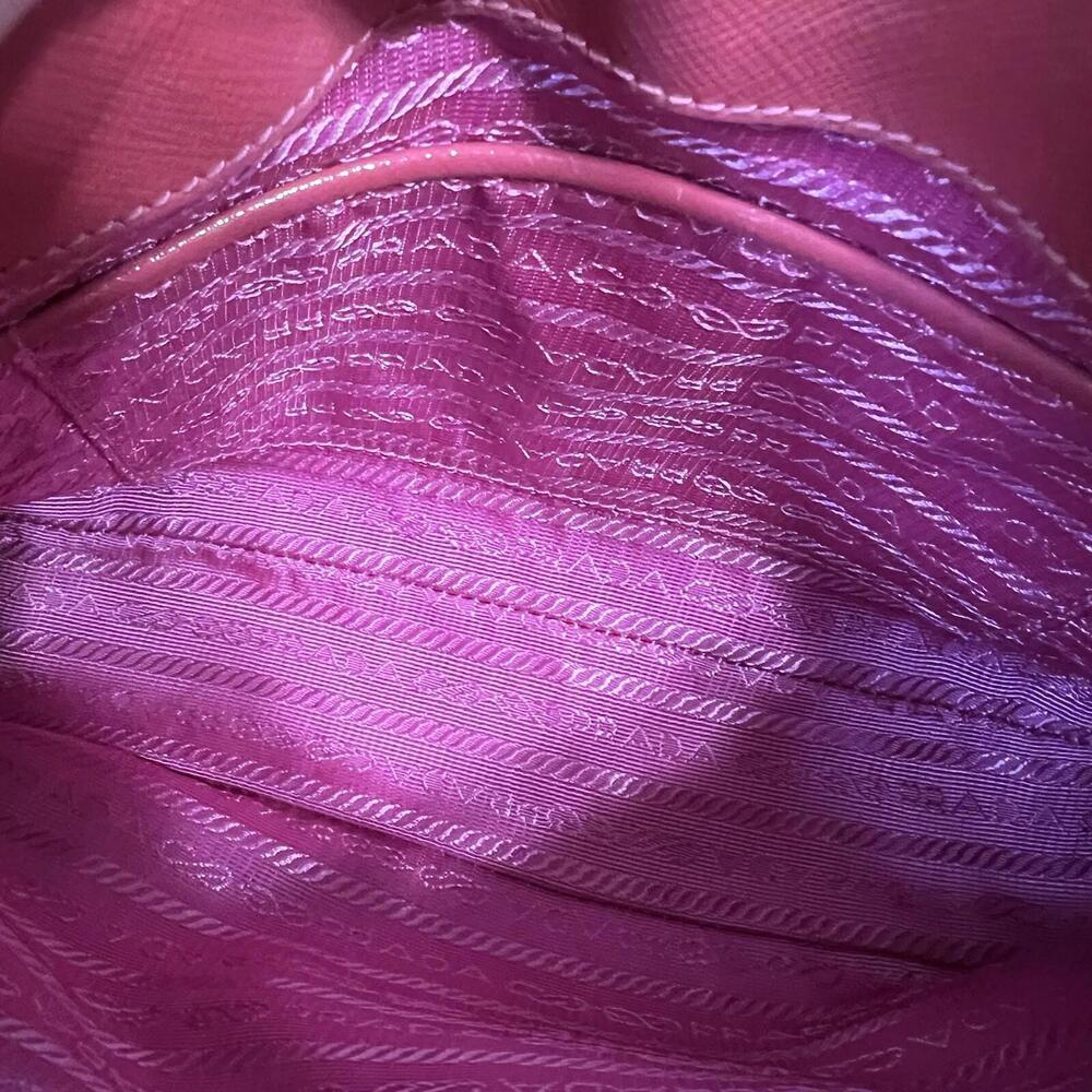 Prada Promenade Saffiano Lux Leather Crossbody Bag Small Red Gold Hardware - Picture 11 of 16